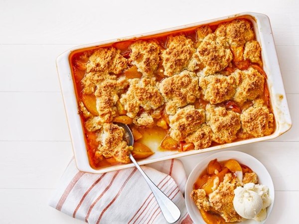 Classic peach cobbler