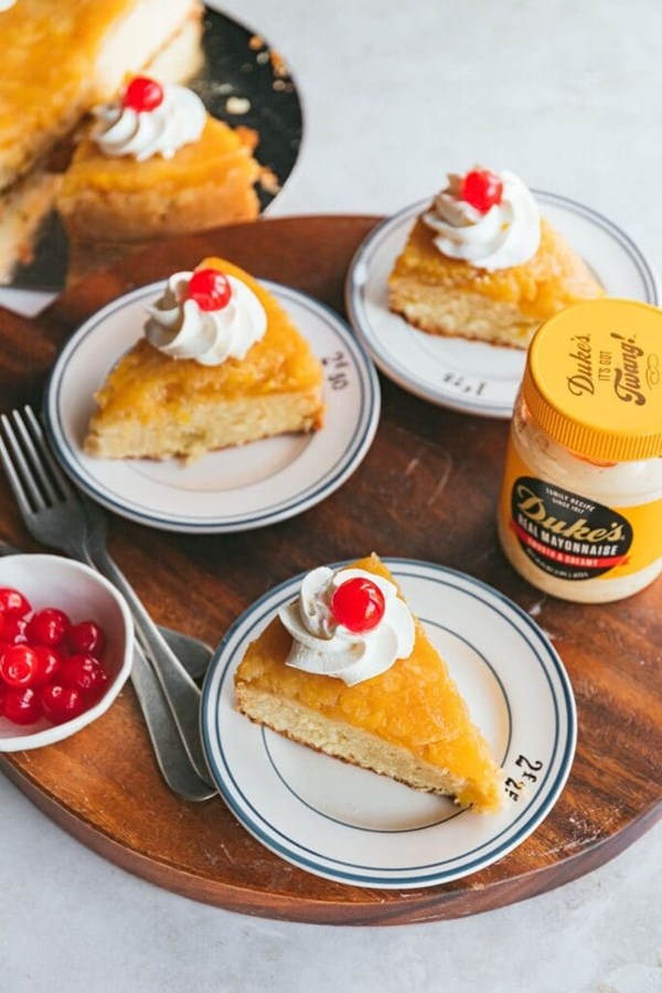 Classic pineapple upside down cake with a secret ingredient