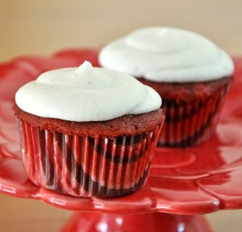 Classic red velvet cupcakes