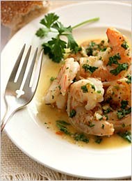 Classic shrimp scampi