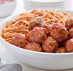Classic spaghetti and meatballs for a crowd