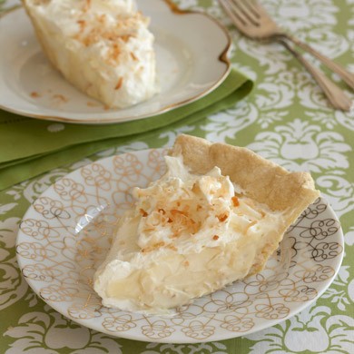 Classic toasted coconut cream pie