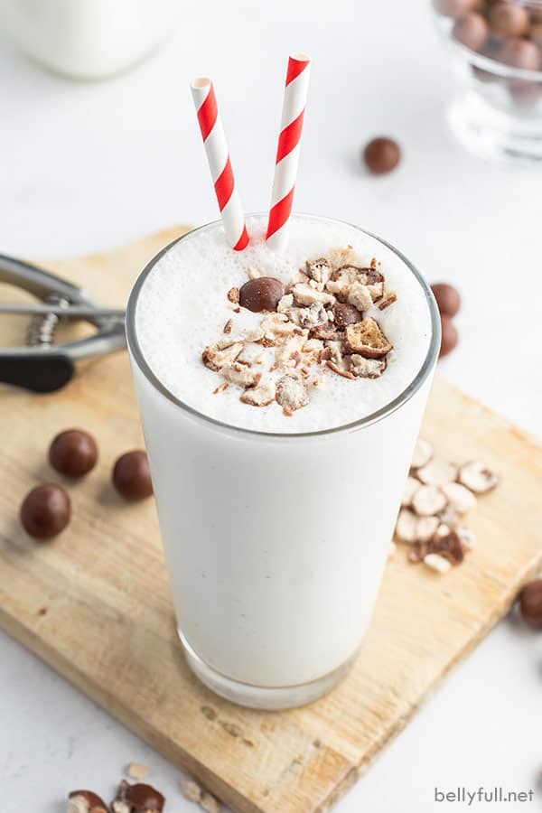 Classic vanilla malted milkshake
