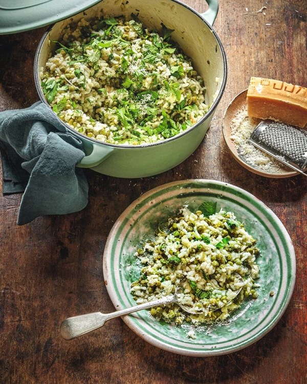 Classic Venetian rice and peas (Risi e bisi)