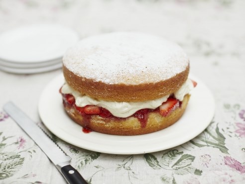 Classic Victoria sponge with all the trimmings
