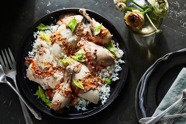 Claudia Roden's Circassian chicken (Çerkez tavuğu) 