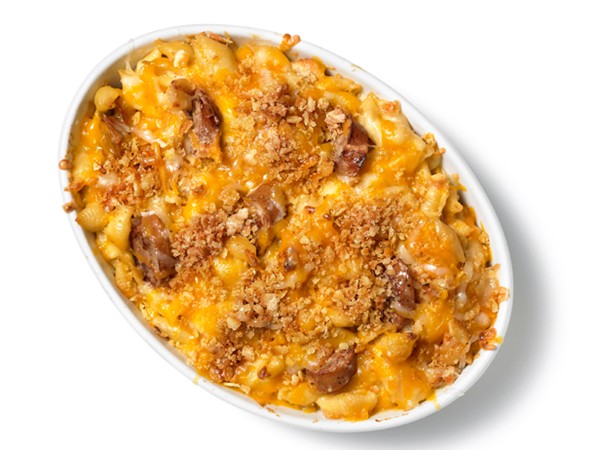 Claudia's apple-sausage mac and cheese