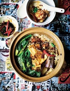 Claypot rice with XO ribs