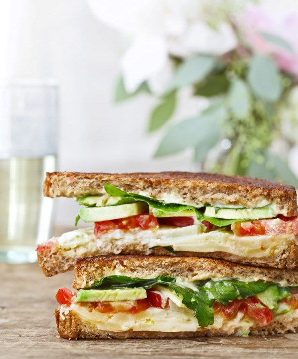 Clean green avocado grilled cheese