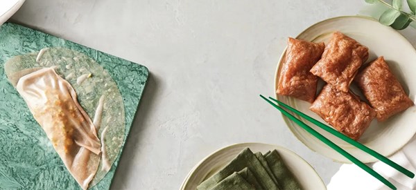 Clean-out-the-fridge rice paper dumplings 