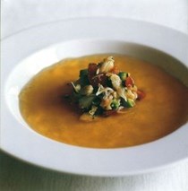 Clear tomato jelly with crab