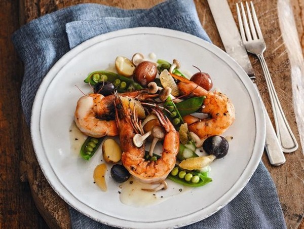 Clemenceau'd shrimp