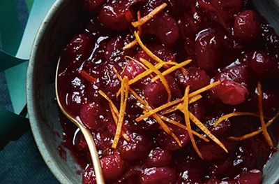 Clementine & cardamom cranberry sauce