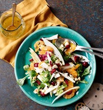 Clementine, cherry and feta salad
