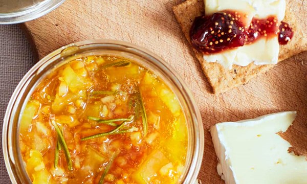 Clementine, cider and rosemary jelly