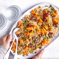 Clementine couscous salad with cinnamon