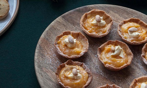 Clementine curd tarts