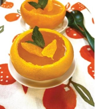Clementine juice jelly cups