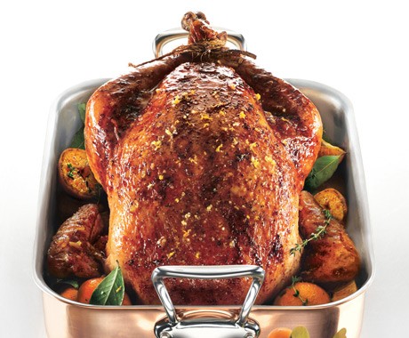 Clementine-salted turkey with redeye gravy