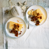 Clementine semifreddo with pecan brittle