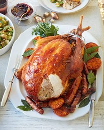 Clementine, thyme and bay roast turkey