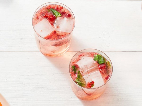 Cliff Crook's mezcal strawberry smash
