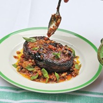 Clinched double-wide loin lamb chops