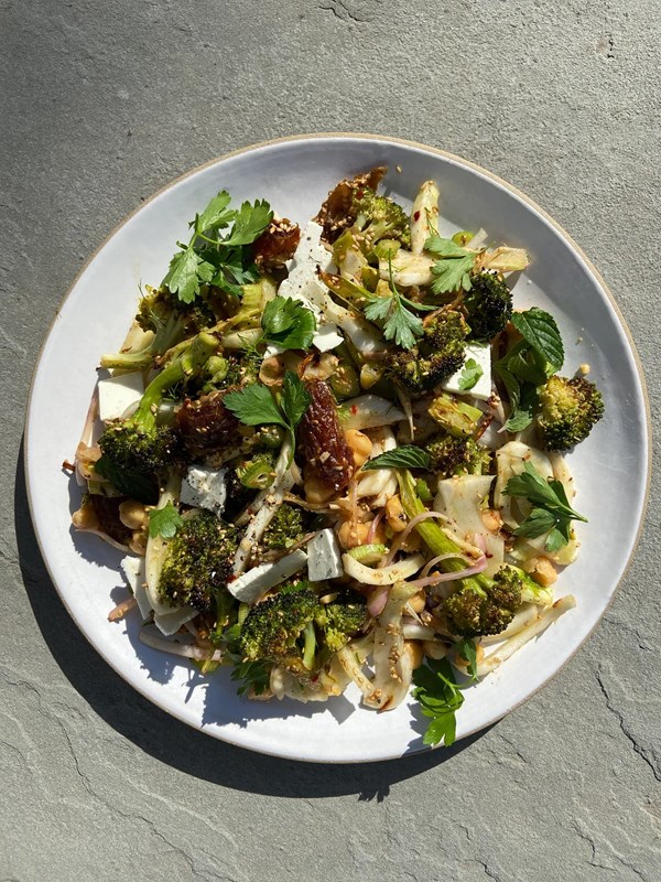 Close-enough broccoli-chickpea salad