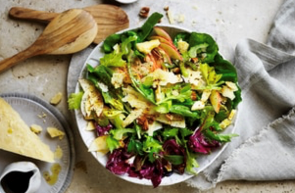 Clothbound cheddar, apple and pecan salad