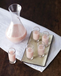 Cloudy cherry sake