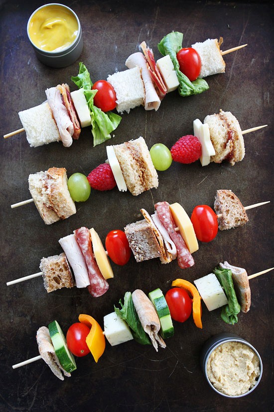 Club sandwich on a stick