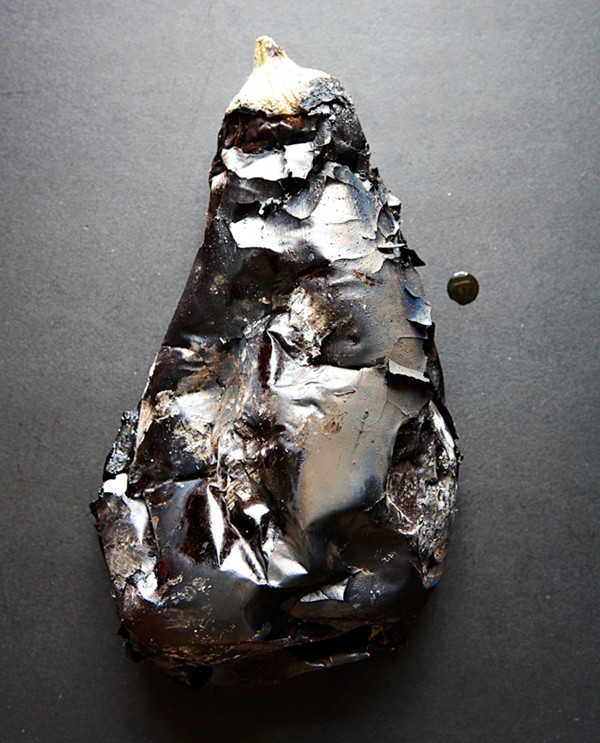 Coal-roasted eggplants