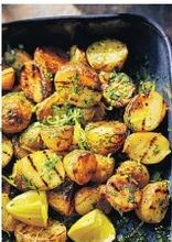Coal-roasted new potatoes