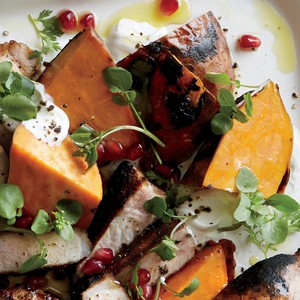 Coal-roasted sweet potatoes