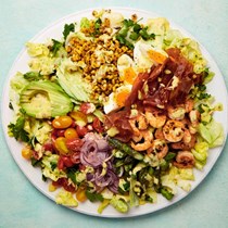 Cobb salad with mango and lime dressing