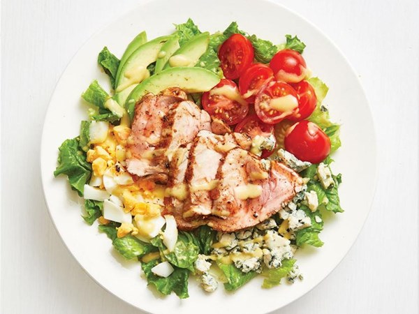 Cobb salad with maple pork