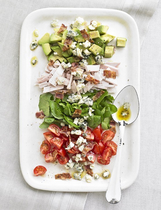 Cobb salad with turkey and avocado