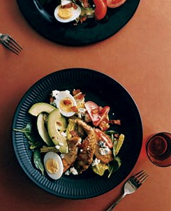 Cobb salad with warm bacon vinaigrette