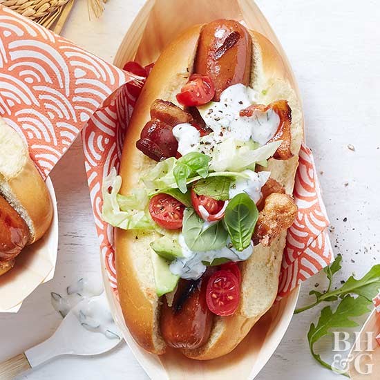 Cobb-style hot dogs