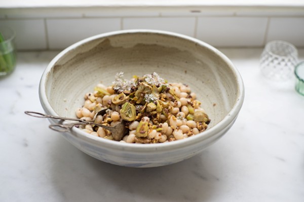 Cocagne bean & artichoke salad