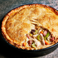 Cock-a-leekie pie