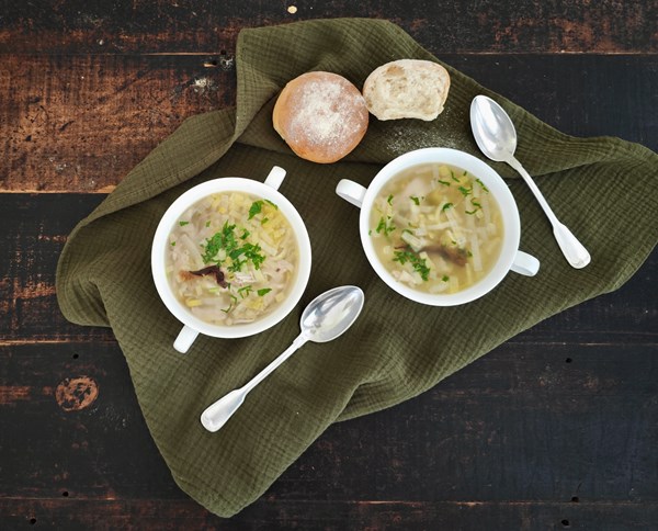 Cock-a-leekie soup