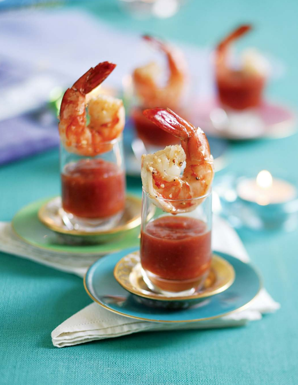 Cocktail sauce with red onion and jalapeño