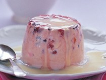 Coco-cherry ice-cream timbale