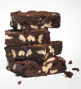 Cocoa brownies with browned butter and walnuts