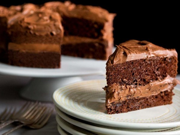 Cocoa-buttermilk birthday cake