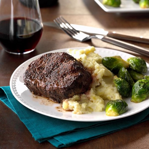 Cocoa-crusted beef tenderloin