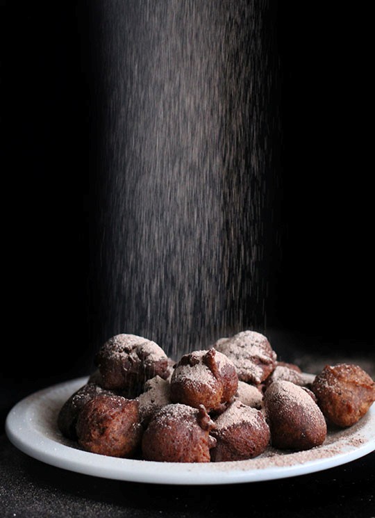 Cocoa fritters, for Hanukkah