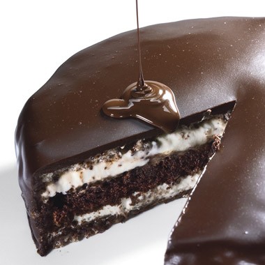 Cocoa nib, chocolate, and citrus Dacquoise