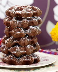 Cocoa-pepper waffle cookies